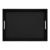 Black Leatherette Tray with Handles